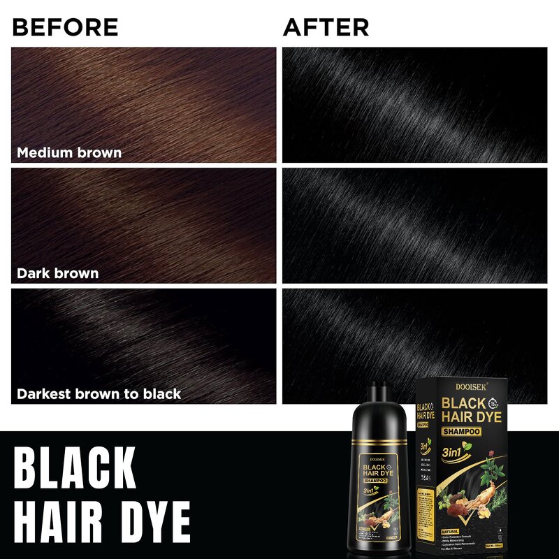 Hair Dye Shampoo Manufacturer - 3-in-1 Herbal for Grey Hair Coverage