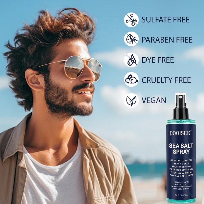 Sea Salt Hair Spray Manufacturer - Hot Sale with Kelp Extract No Residue Fluffy