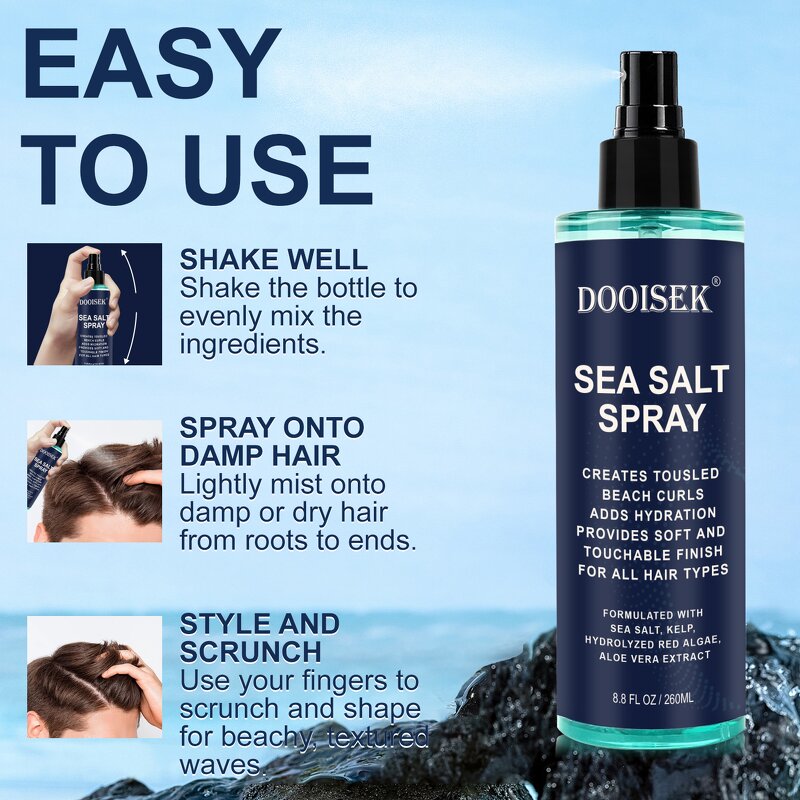 Sea Salt Hair Spray Manufacturer - 260ml with Aloe Vera for Beach Matte Set