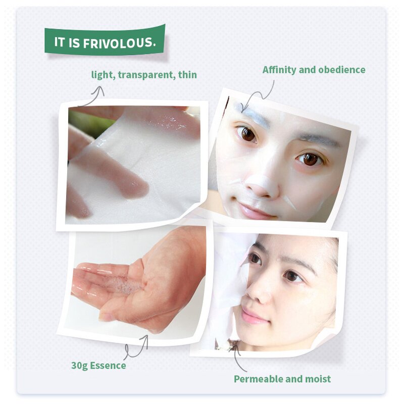 Korean Sheet Mask - Factory - Hyaluronic Aloe Cucumber Paraben-free Moisturizing Pore Shrinking Hydrating Mask
