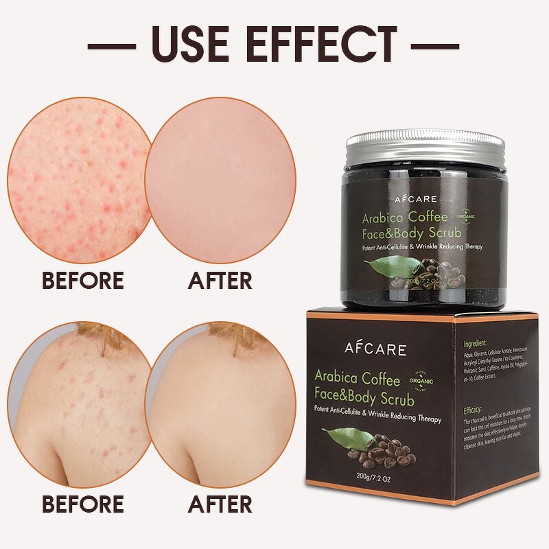 Coffee Body Scrub - Factory - Herbal Fruit Sugar Exfoliator Smoothing Brightening Jojoba Oil Dry Skin Wholesale