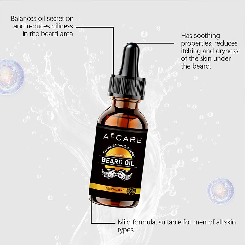 Sweet Orange Beard Oil - Manufacturer - Argan Castor Oil Anti-Frizz Moisturizing Unruly Beard Natural Care