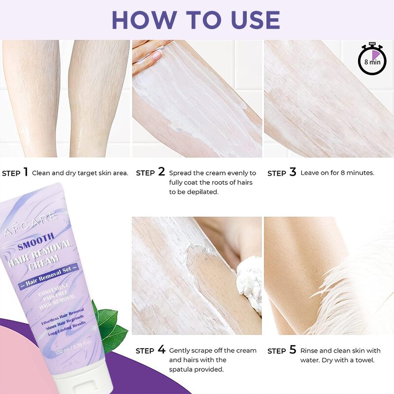 Hair Removal Set - Manufacturer - Salon-Grade Vitamin E Ceramide Face Body Leg Underarm Painless Smoothing Set