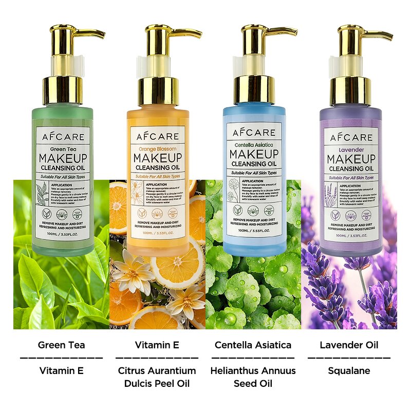 Makeup Remover Oil - Factory - Organic Green Tea Lavender Centella Pore Shrinking Paraben-free Moisturizing Custom