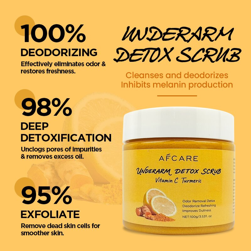 Underarm Body Scrub - Manufacturer - Turmeric Vitamin C Niacinamide Moisturizing Smoothing Evens Skin Tone