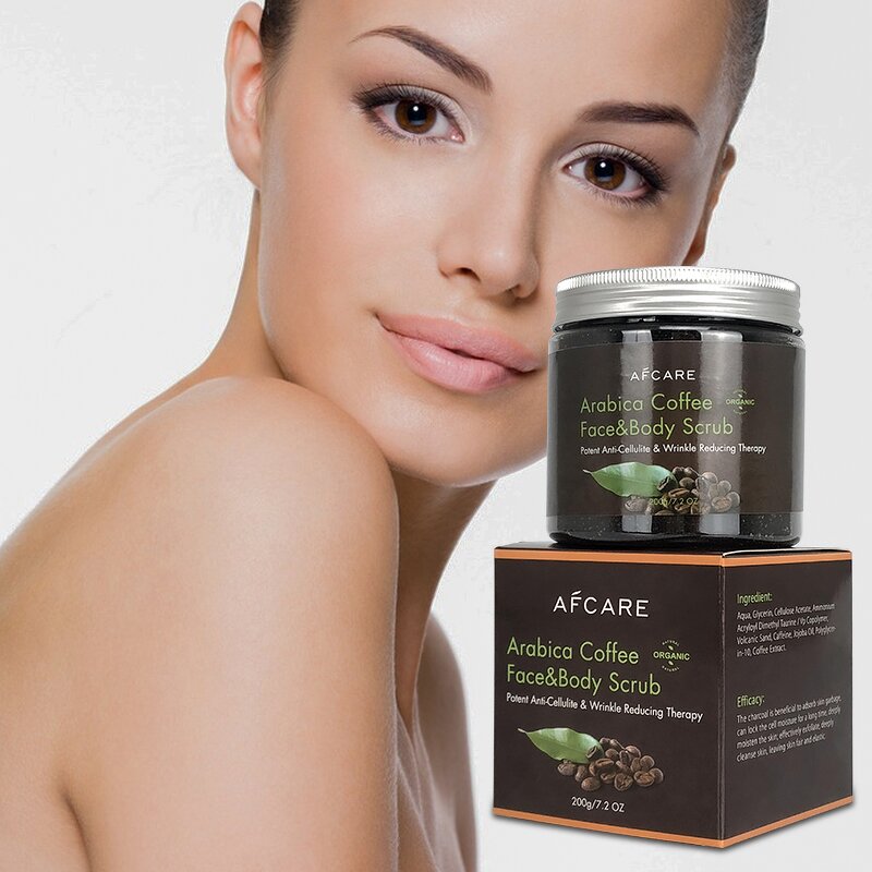 Coffee Body Scrub - Factory - Herbal Fruit Sugar Exfoliator Smoothing Brightening Jojoba Oil Dry Skin Wholesale
