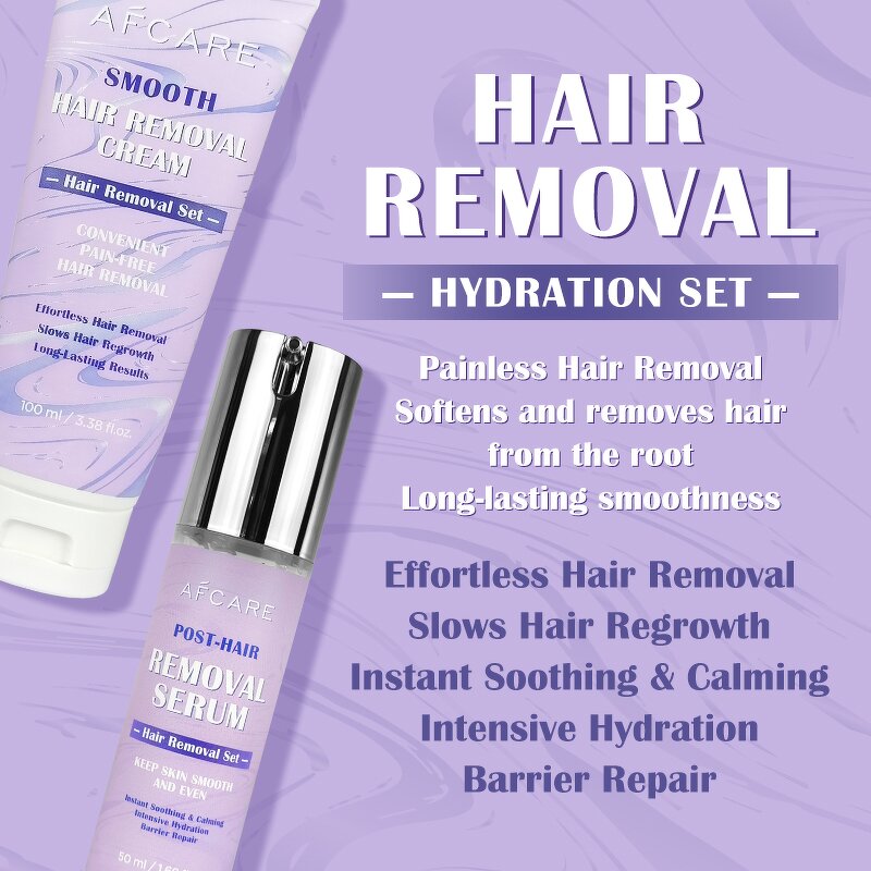 Hair Removal Set - Manufacturer - Salon-Grade Vitamin E Ceramide Face Body Leg Underarm Painless Smoothing Set