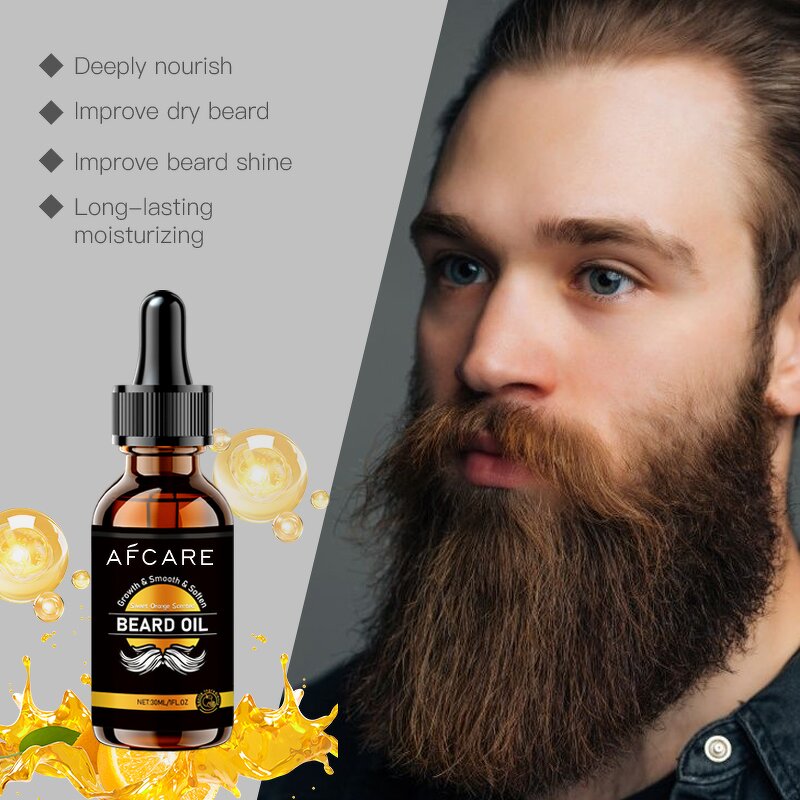 Sweet Orange Beard Oil - Manufacturer - Argan Castor Oil Anti-Frizz Moisturizing Unruly Beard Natural Care