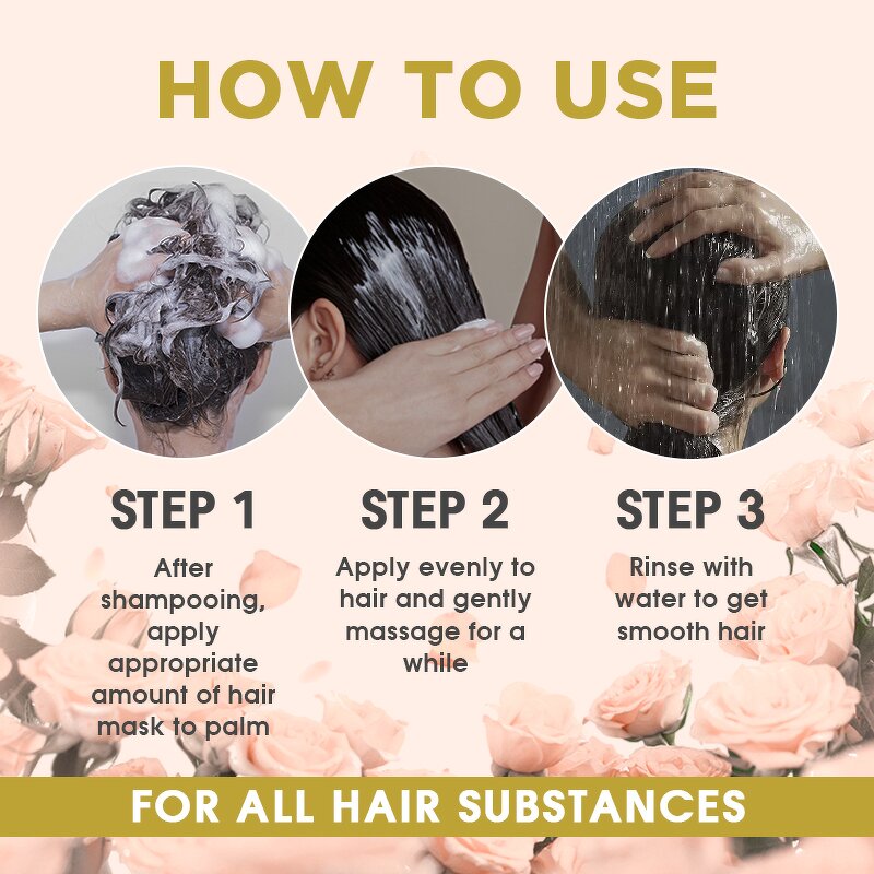 Organic Hair Mask - Manufacturer - Custom Professional Aloe Rose Extract Sulfate-free Leave-In Nourishing Cream