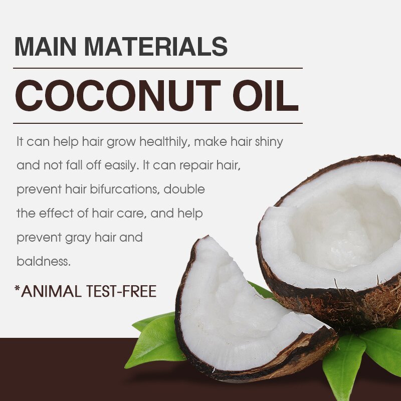 Coconut Conditioner - Manufacturer - Organic Herbal Sulfate-Free Moisturizing Nourishing Repair Curly Hair Cream