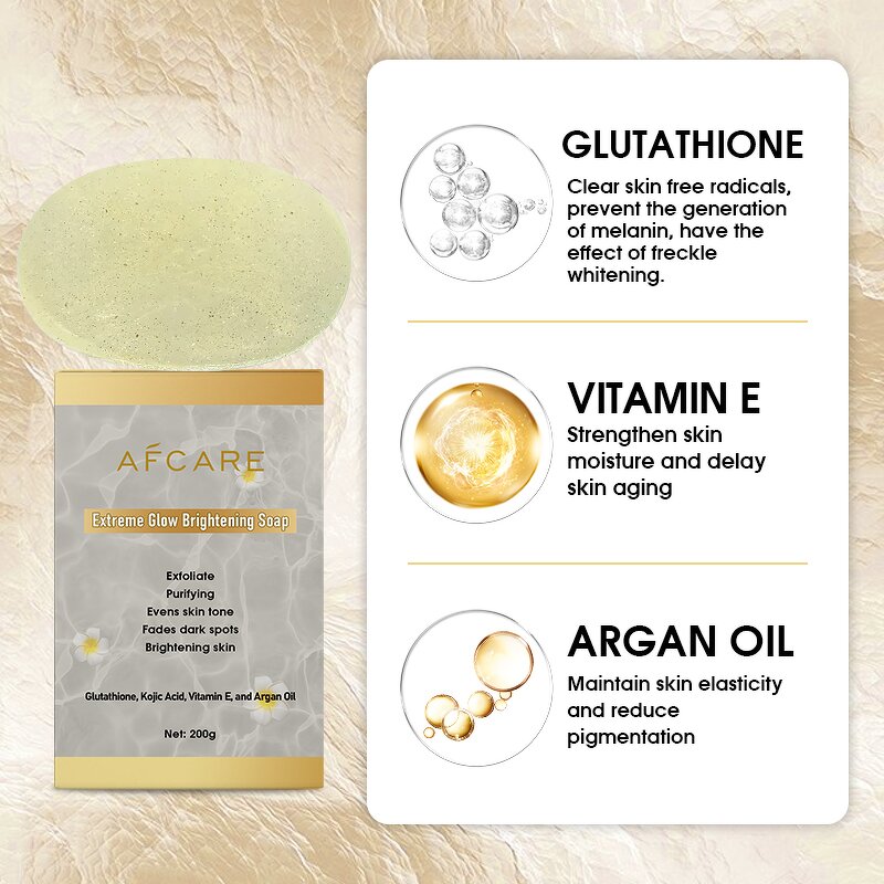 Body Wash Soap Set - Manufacturer - Organic Argan Glutathione Paraben-free Whitening Moisturizing Cleansing Soap