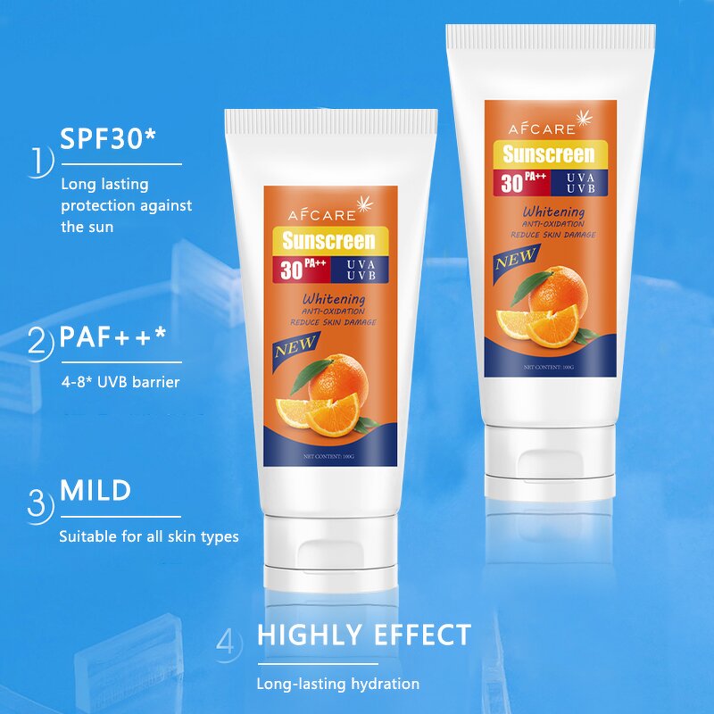 Body Sunscreen Cream - Manufacturer - Centella Organic Herbal Green Tea Paraben-free SPF30+ UV Protection Whitening