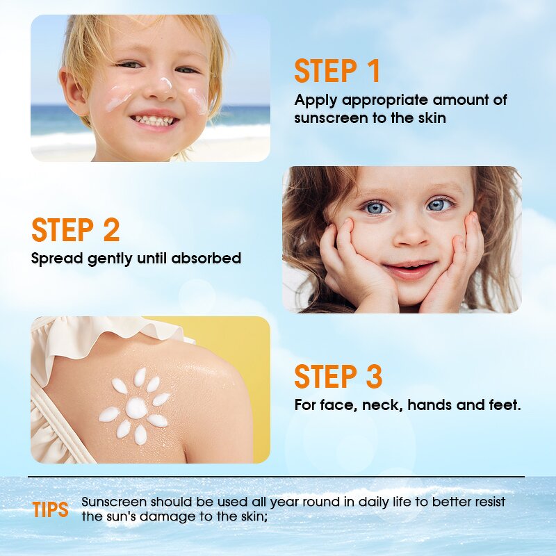 Kids Gel Sunscreen - Factory - Korean Purslane Coconut Oil Sulfate-Free UV Protection Moisturizing Non-Greasy