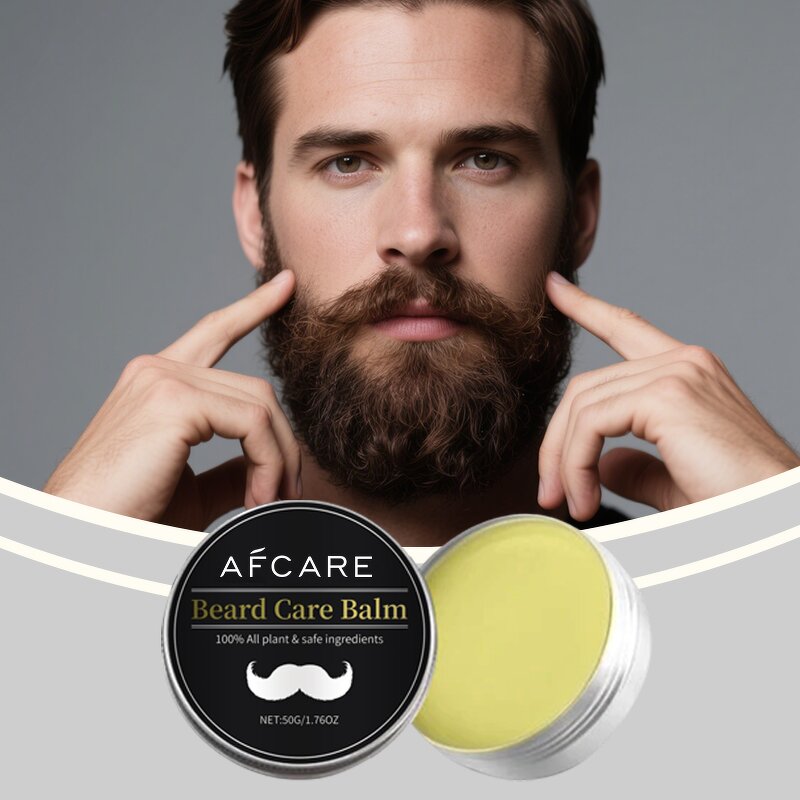 Coconut Beard Balm - Factory - Jojoba Oil Strengthening Taming Frizz Control Smooth Texture Beard Care Set