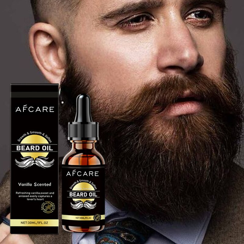 Men Beard Oil - Manufacturer - Organic Vanilla Argan Mineral Oil Lightweight Non-Greasy Moisturizing Brightening