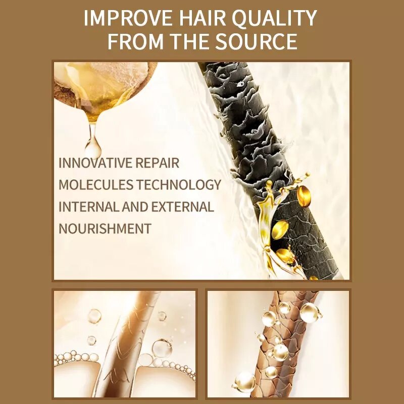 African Hair Shampoo Set - Factory - Organic Coconut Oil Cruelty-Free Cream Herbal Hair-Repairing Smoothing