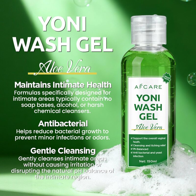 Yoni Wash Gel - Manufacturer - 100% Organic Aloe Vera PH-Balanced Cleansing Irritation Relief Odor Neutralizing