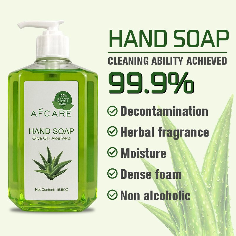 Liquid Hand Soap - Manufacturer - Custom Luxury Sodium Hyaluronate Aloe Vera Paraben-Free Refreshing Moisturizing