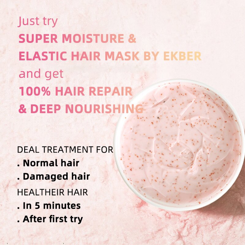 Herbal Hair Mask - Manufacturer - OEM Jojoba Ginger Keratin Collagen Sulfate-Free Moisturizing Hair-Repairing