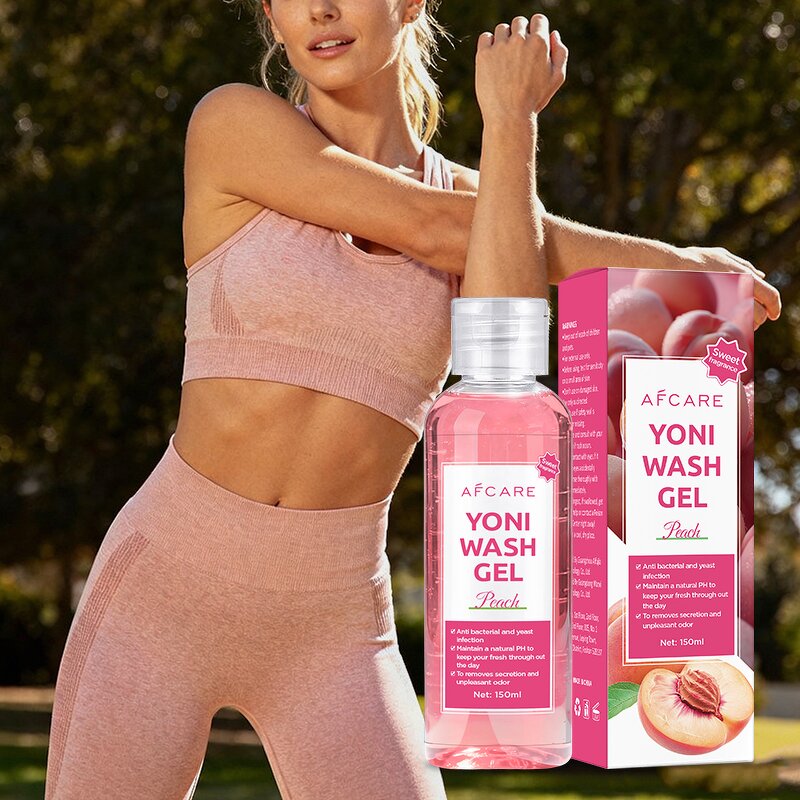Yoni Wash Gel - Manufacturer - Organic Vegan Peach Antibacterial PH-Balanced Cleansing Irritation Relief Intimate