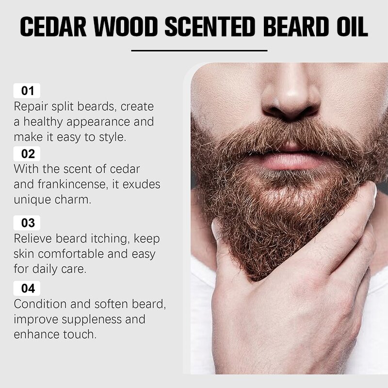 Beard Oil - Manufacturer - Private Label OEM Herbal Cedarwood 100% Organic Vegan Nourishing Moisturizing Smoothing