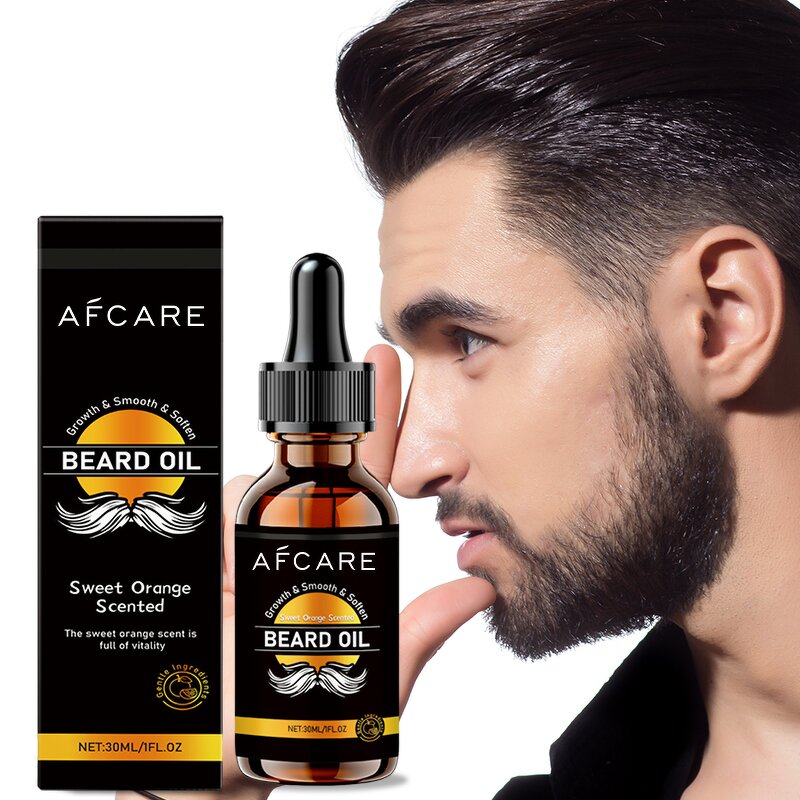 Sweet Orange Beard Oil - Manufacturer - Argan Castor Oil Anti-Frizz Moisturizing Unruly Beard Natural Care
