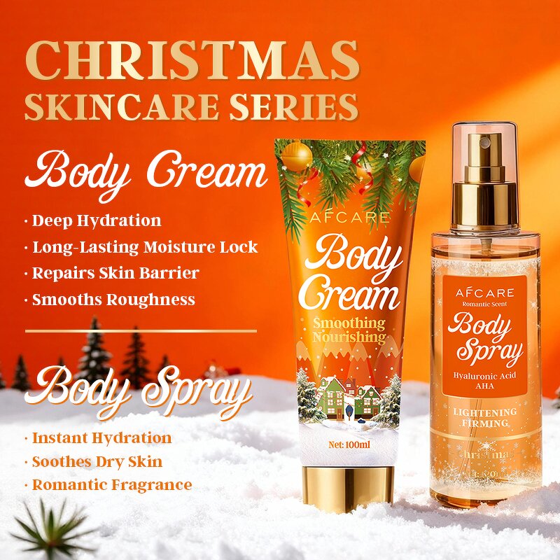 Christmas Skin Care Set - Manufacturer - Orange Vitamin C Hyaluronic AHA Niacinamide Moisturizing Brightening