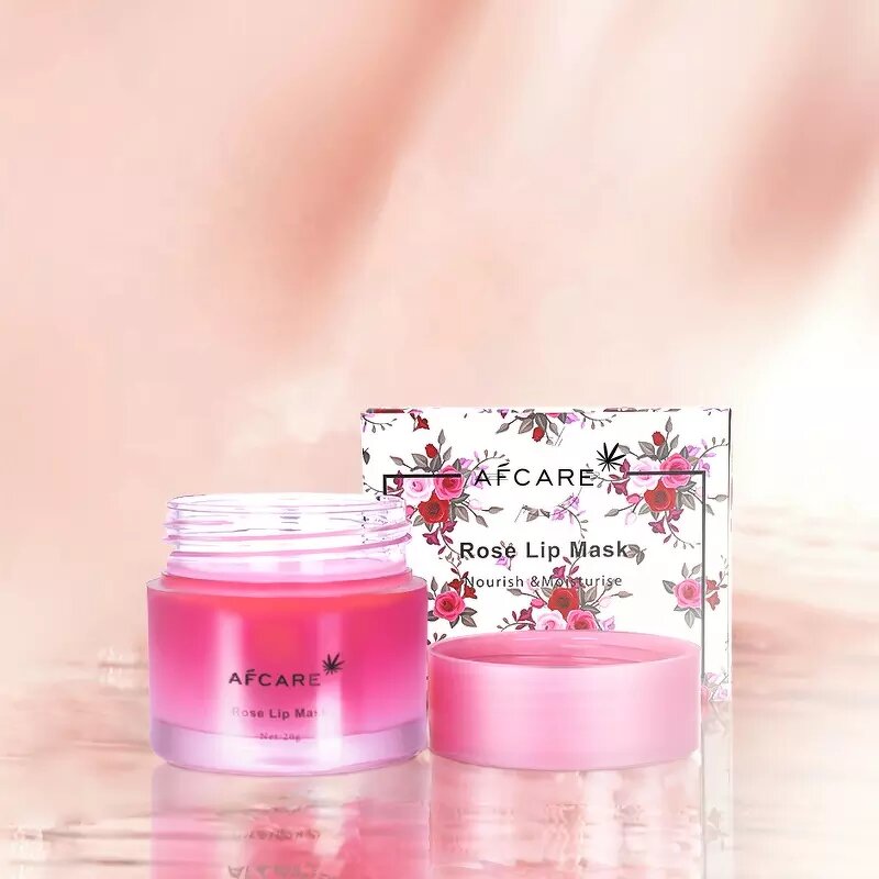 Gel Lip Masks - Factory - Organic Natural Rose Cherry Hyaluronic Collagen Sulfate-Free Moisturizing Sleep Mask