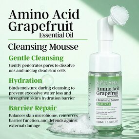 Amino Acid Cleansing Mousse - Factory - Salicylic Hyaluronic Acid Exfoliator Smoothing Calm Acne Redness Cleanser