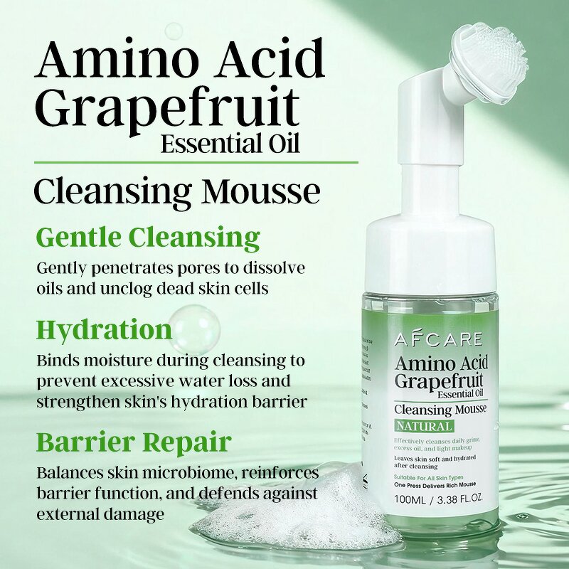 Amino Acid Cleansing Mousse - Factory - Salicylic Hyaluronic Acid Exfoliator Smoothing Calm Acne Redness Cleanser