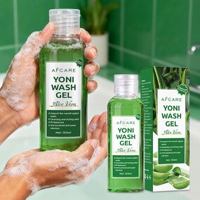 Yoni Wash Gel - Factory - Daily Intimate Antibacterial Peach PH-Balanced Sensitive Skin Natural Herbal Vegan