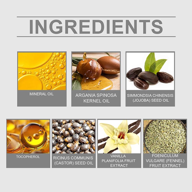 Men Beard Oil - Manufacturer - Organic Vanilla Argan Mineral Oil Lightweight Non-Greasy Moisturizing Brightening