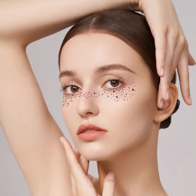 Makeup Sticker Supplier - Wholesale Silver Freckles Love Face Tattoo Waterproof Paper