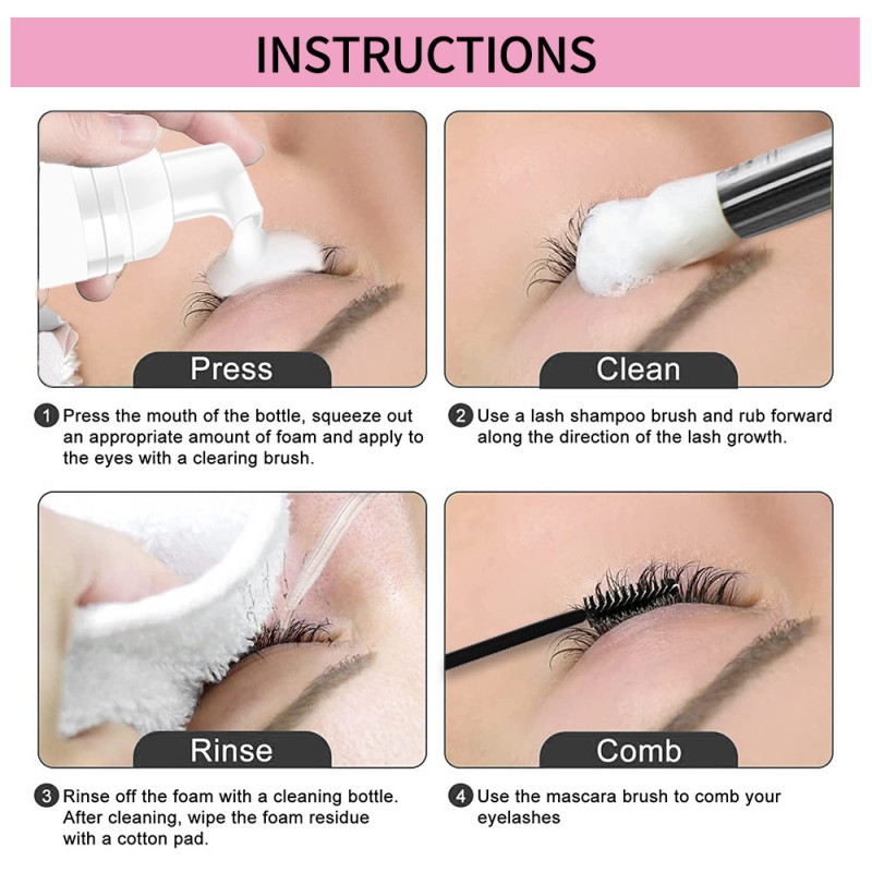Eyelash Mousse Factory - OEM Strong Viscosity Beauty Cleaning Agent Grafting