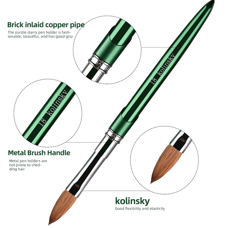 Nail Brush Manufacturer - OEM Professional Crystal Acrylic Liner for UV Gel Makeup