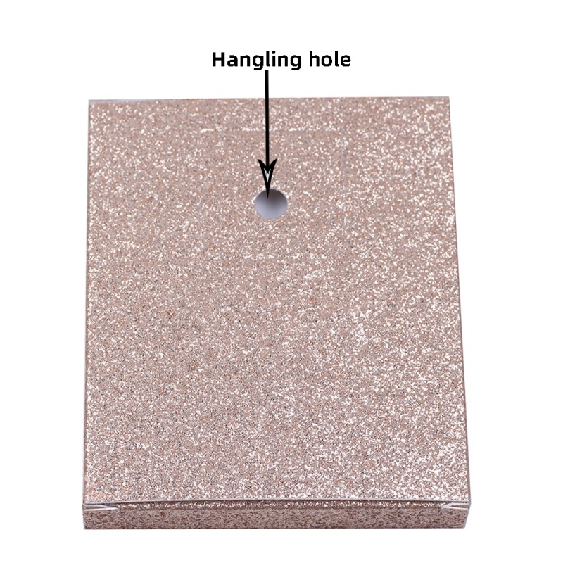 Paper Eyelash Box Factory - Wholesale Golden Glitter 300g Thicken Packaging Boxes