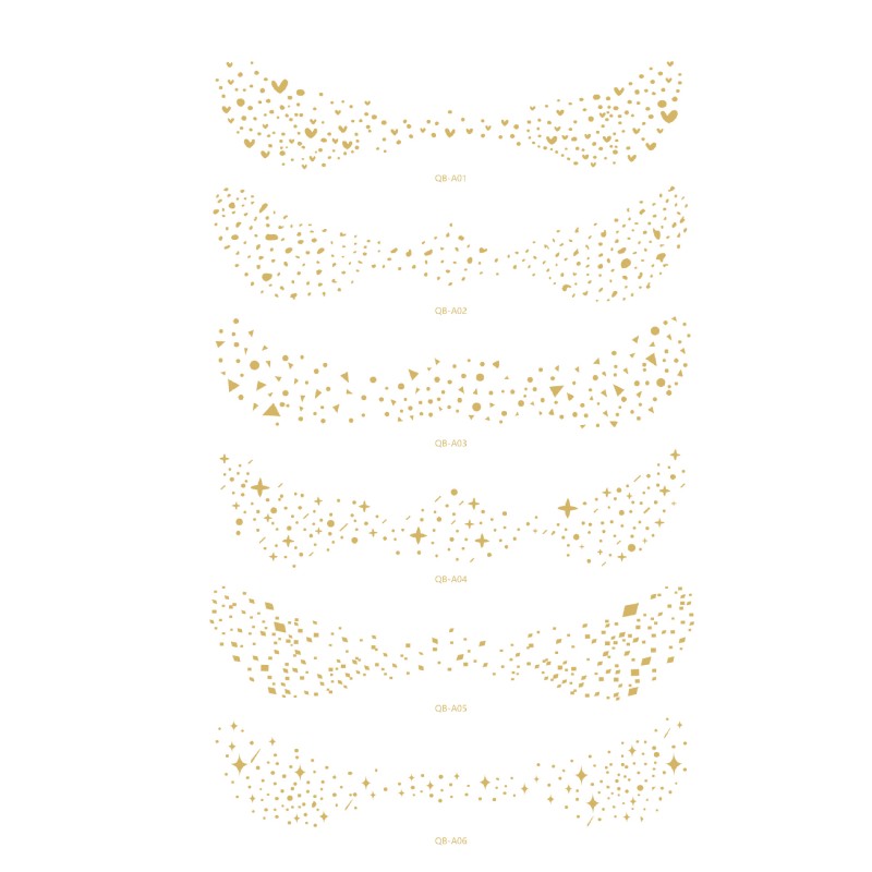 Makeup Sticker Supplier - Wholesale Silver Freckles Love Face Tattoo Waterproof Paper