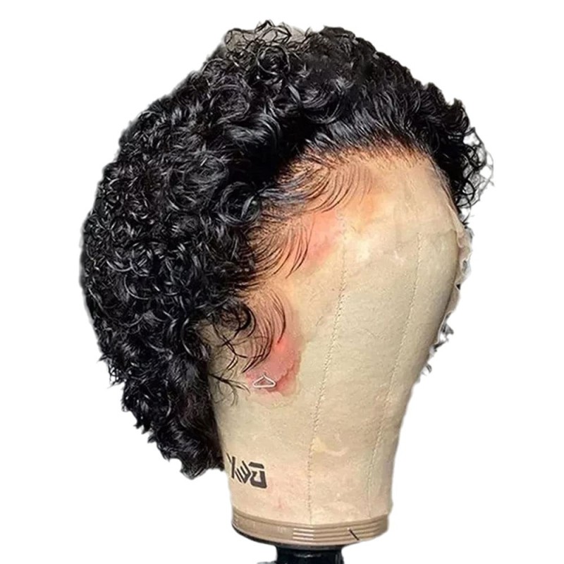 Lace Front Wig Manufacturer - OEM 13x1 Pixie Cut Curly Natural Hair Wigs European
