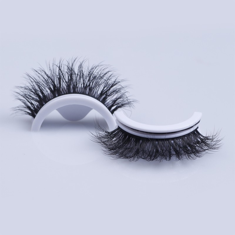 Self-adhesive Eyelashes Supplier - Wholesale 3D Synthetic Fluffy Glue Free Lashes