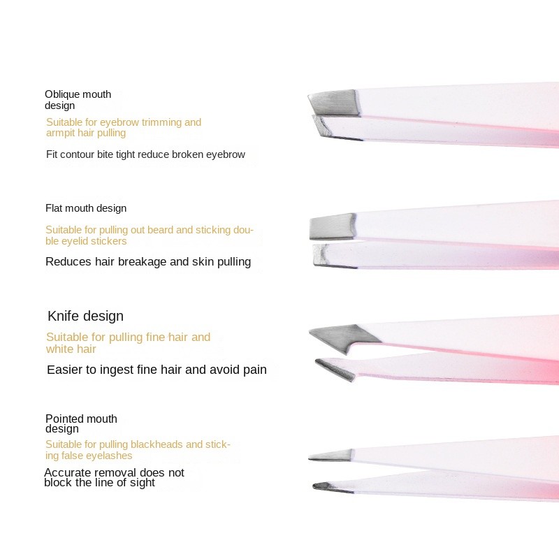 Stainless Steel Clip Manufacturer - OEM Four-Piece Set Eyebrow Eyelash Spray Paint