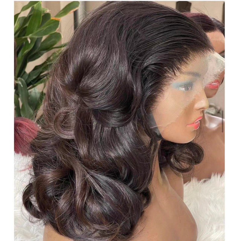 Synthetic Hair Wig Supplier - OEM Small Cap Front Lace Kinky Curl Bob Short Curly