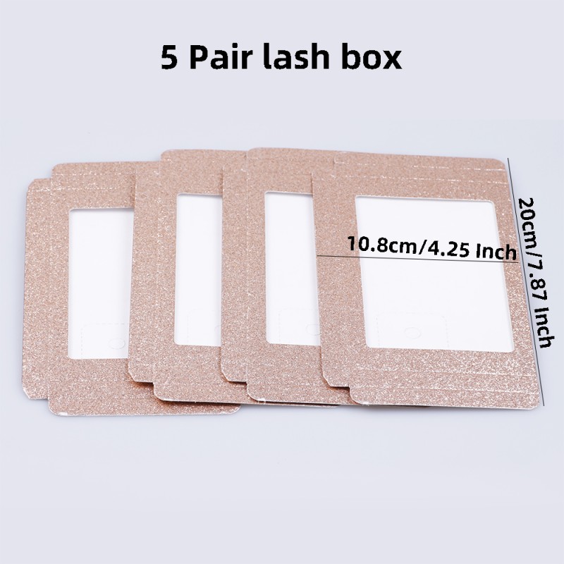 Paper Eyelash Box Factory - Wholesale Golden Glitter 300g Thicken Packaging Boxes