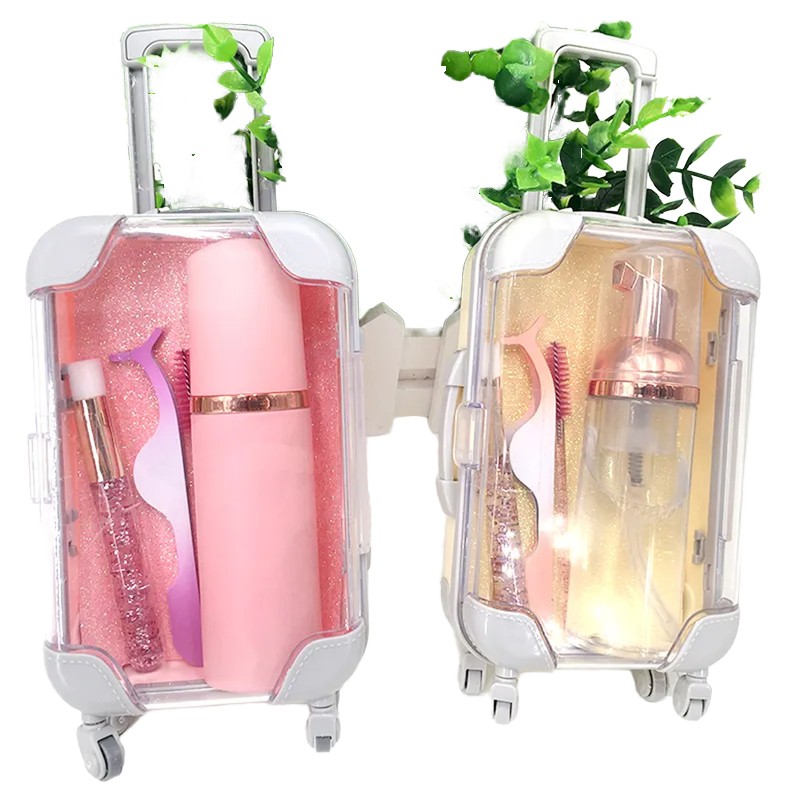 Creative Eyelash Box Factory - OEM Mini Suitcase Colorful Case Shampoo Foam Packaging