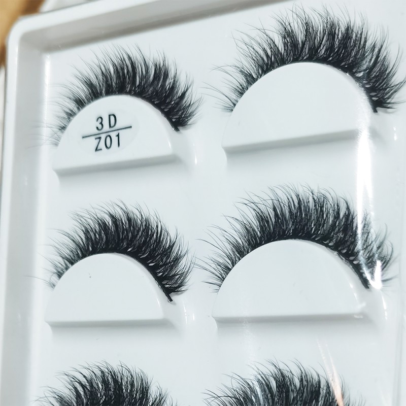Fox Eyelashes Factory - OEM 10mm Synthetic Soft Natural 3D Full Strip 5 Pairs Customize