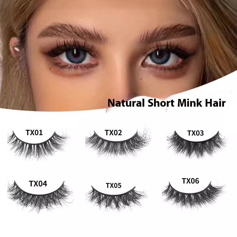 Short Mink Lashes Manufacturer - OEM 3D Natural 12mm Synthetic Handmade Custom Box