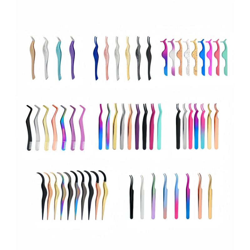 Eyelash Tweezers Factory - OEM Self-Adhesive Non Sticky Clip Grafting Tweezers