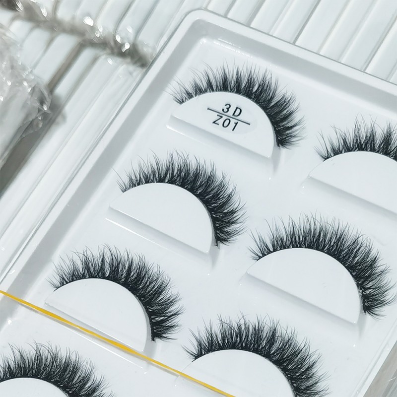 Fox Eyelashes Factory - OEM 10mm Synthetic Soft Natural 3D Full Strip 5 Pairs Customize