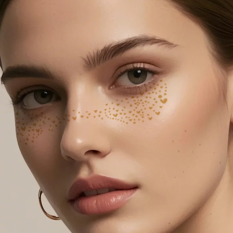 Makeup Sticker Supplier - Wholesale Silver Freckles Love Face Tattoo Waterproof Paper