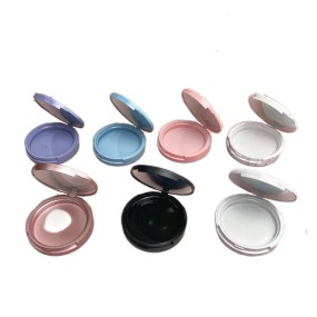 Lash Storage Case Supplier - Wholesale Two Layers Powder Compact Black Empty Boxes