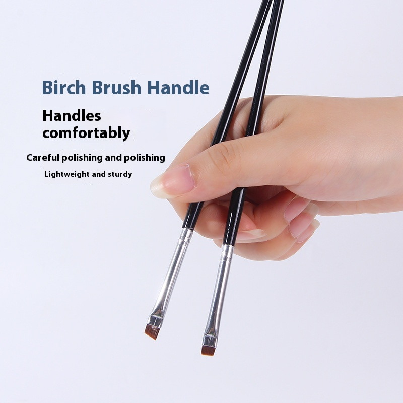 Eyeliner Brush Supplier - OEM Upgraded Blade Eyebrow Brush Flat Head Bevel Details